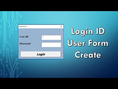 Ms Excel Login ID User form Create In Hindi/Urdu