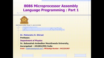 8086 Microprocessor Assembly language Programming : Part 1