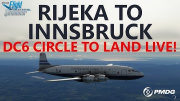 MSFS | PMDG DC-6 Rijeka to Innsbruck - Circle to Land Challenge Live on the VATSIM Network