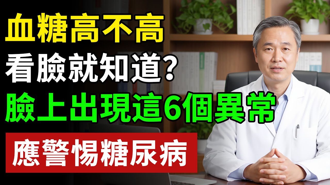 血糖高不高，看臉就知道？臉上出現這6個異常，應警惕糖尿病#健康#健康飲食 #養老生活 #老年健康 #樂齡健康