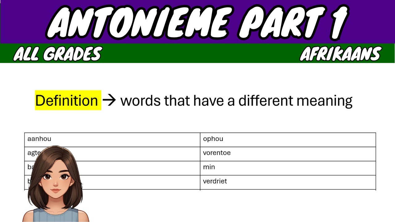 Антонимы (Antonyms) Часть 1 | Afrikaans FAL