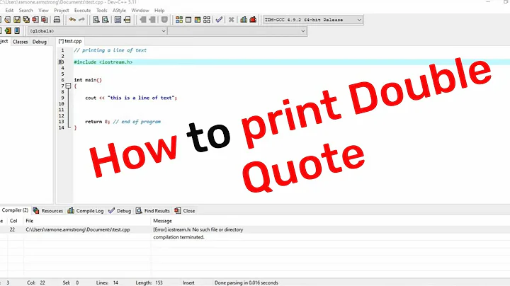 How to print double quote in C++