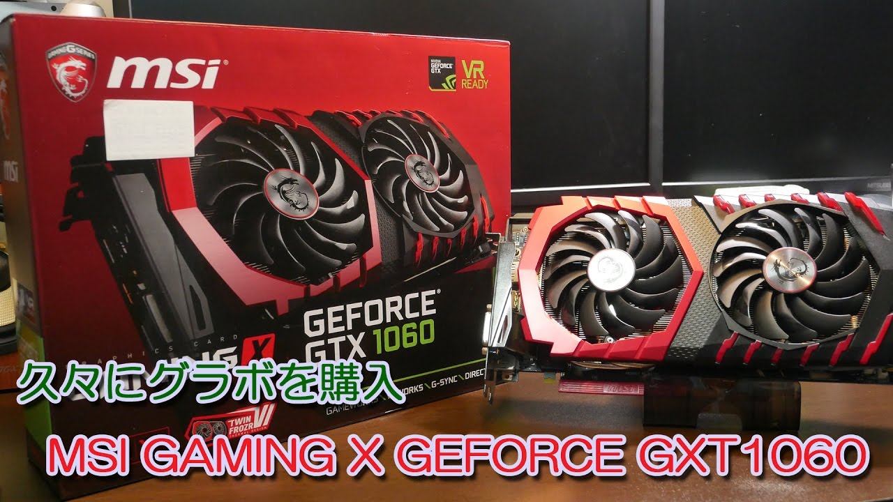 【4K】中古グラボを購入 MSI GAMING X GEFORCE GTX1060