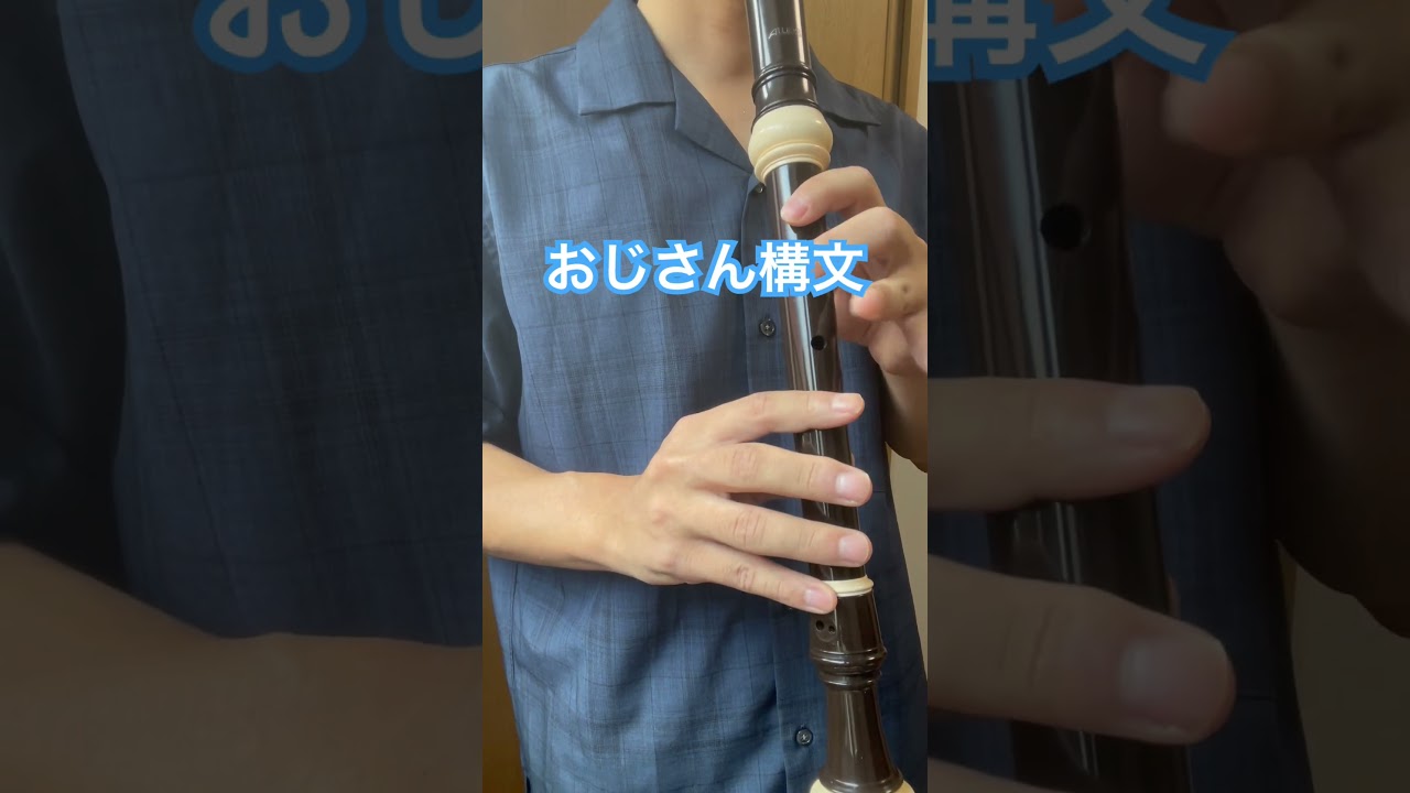 音ハメがきもち〜！『おじさん構文』リコーダーで吹いてみた！#おじさん構文 #リコーダー