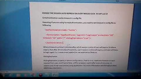 Session Auto Refresh on every mouse click|asp.net c#