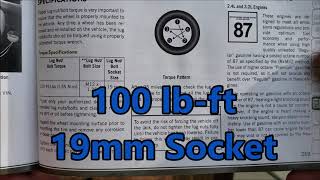 Jeep Cherokee Trailhawk CUV: Owner's Manual Lug Nut Torque Specification -  YouTube