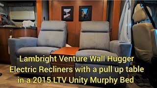 Lambright Recliners and Pop Up Table in a 2015 Leisure Travel Vans Unity Murphy Bed