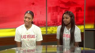 Career Overview Sports Night - Choppin it up with WNBA Las Vegas Aces' #1 overall picks A'ja Wilson and Jackie Young