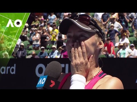 Lucic-Baroni's emotional on court interview (QF) | Australian Open 2017