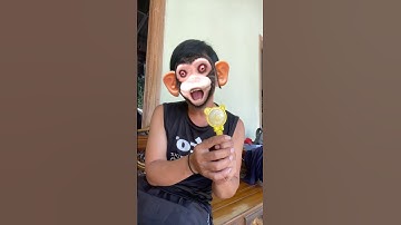 Monyet makan permen  KETAWA🍭🌈🚀❤️💦 #lucu #funny #comedy #jajanan #memengakakkocak #shotrs #monkey