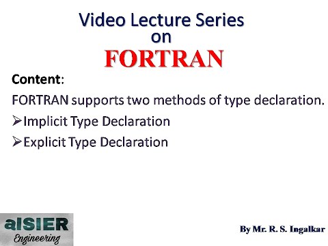 8 0 Type Declaration In Fortran Implicit Explicit Youtube