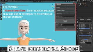 Shape_Keys_Extra Addon :Mirror Active Shape Key