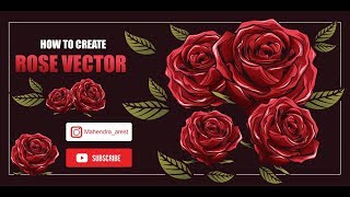 How to create rose vector with adobe illustrator