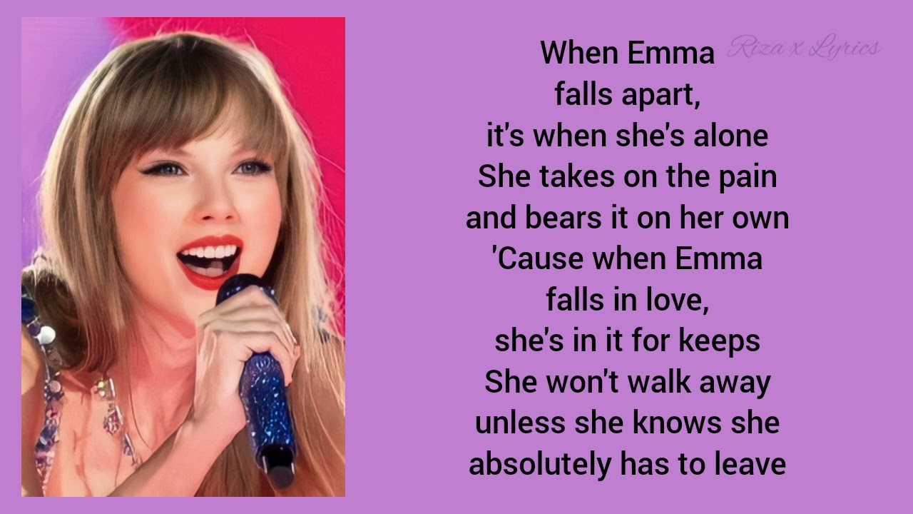 Taylor Swift When Emma Falls In Love Taylor S Version Lyrics 