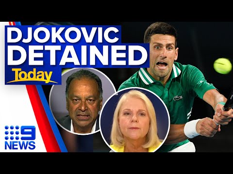 Novak Djokovic detained as visa saga heads to court | 9 News Australia