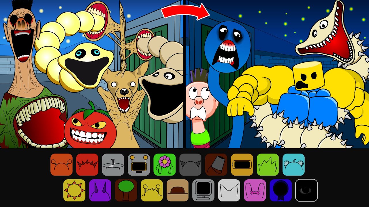 Incredibox Sprunki Editon: HAMOOD HABIBI.EXE, HUNGRY WORM Phase 2 x Hungry Snake Hide&Seek Siren Dog