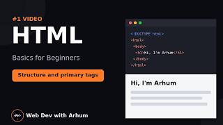 HTML Course for Beginners  (#1 Video) – Structure, Headings, Paragraphs, Links & Images