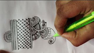 Beautiful Arabic mehandi design||Pencil mehandi Art|| Athira's Mehandi Art||