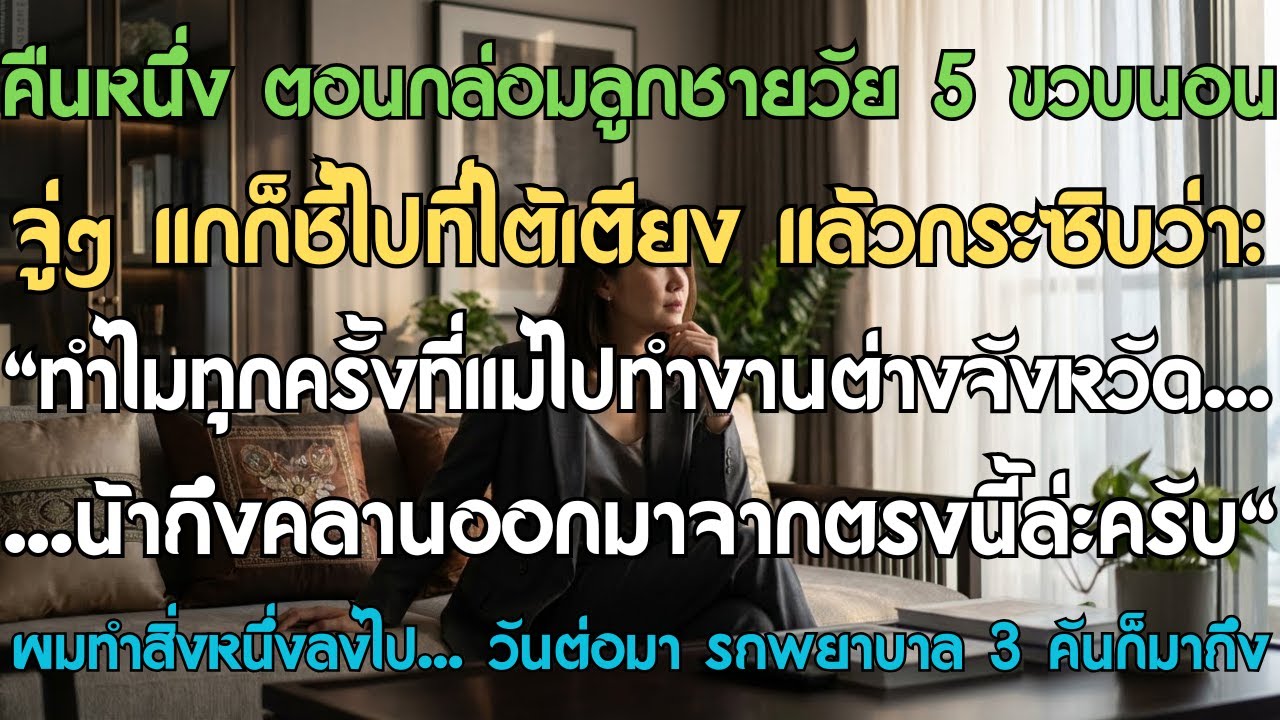 คืนหนึ่ง ตอนกล่อมลูกชายวัย 5 ขวบนอน จู่ๆ แกก็ชี้ไ