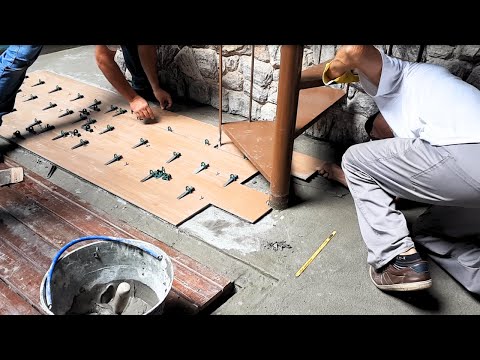 Bricklayer builds custom-designed balcony of the future.