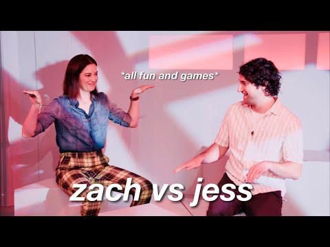zach reino and jessica mckenna being combative improv partners for 10 minutes