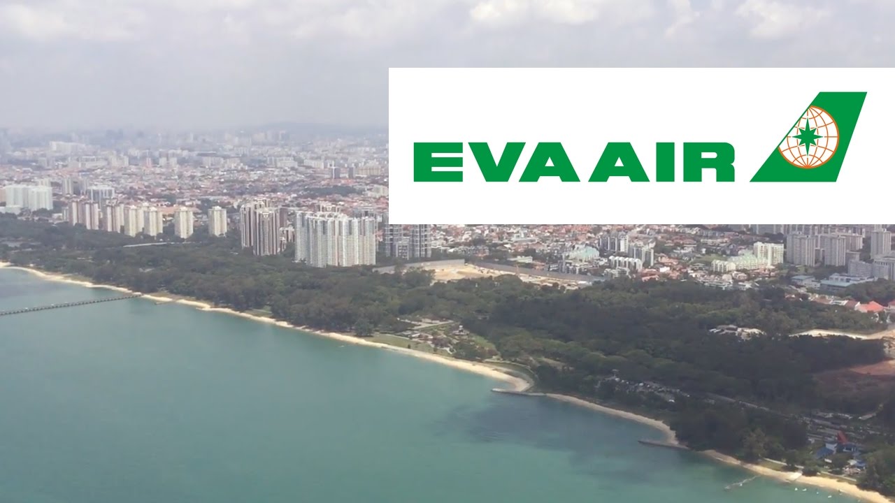 EVA Air 777-300ER Landing Singapore Changi
