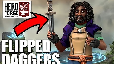 Flipped Throwing Daggers with Hero Forge