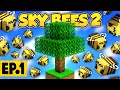 Minecraft sky bees 2  a different kind of skyblock 1 modded questing skyblock
