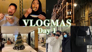 VLOGMAS 2021 Day 1 | Visiting Harrods Christmas shop \& Luxury Shopping
