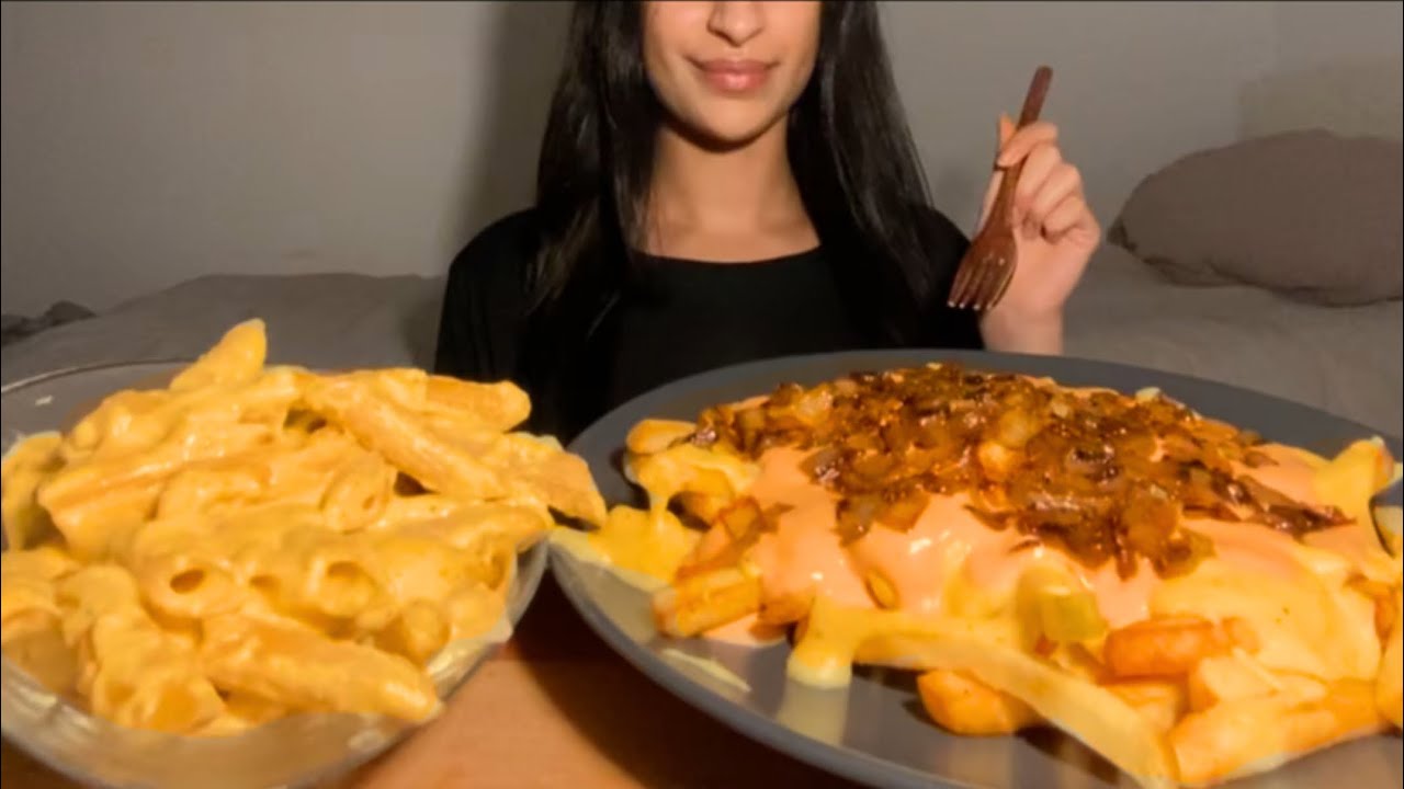 Creamiest Animal Style Fries & Mac n Cheese Mukbang ASMR | no talking
