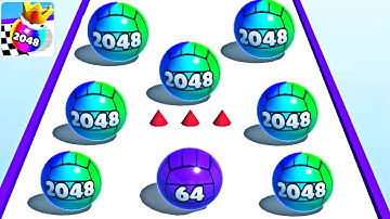 Ball Merge 2048 - 3D Ball Run ! All Levels Gameplay (1067-1071) android, ios