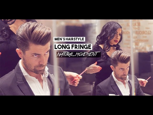 Long Fringe. Natural movement and flow on top. Men´s hairstyle inspiration class=