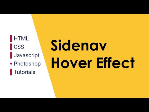 CSS Sidenav Hover