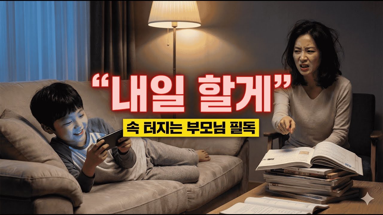 "내일 할게요"라고 말하는 아이에게 절대 '지금 해!'라고 말하면 안 되는 이유