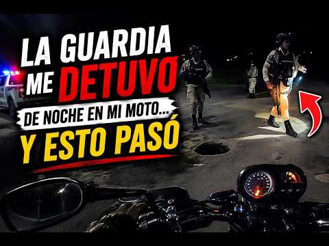 The police pulled me over on my motorcycle at night... and this happened..