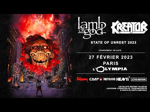 27 Feb 2023 - Olympia / Paris  - Municipal Waste / Kreator / Lamb of God