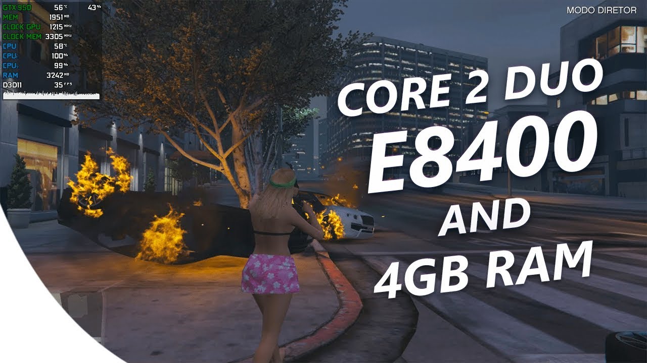 Gta V Core 2 Duo E8400 4gb Ram Youtube