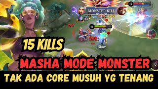 MASHA GAMEPLAY EXP LANE MODE MONSTER !! - MOBILE LEGENDS INDONESIA