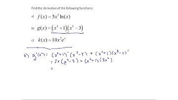 Examples of Using the Product Rule to Find Derivatives (MTH 145 Secton 4-3)