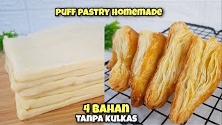 Cocok Untuk Pemula!! Resep PUFF PASTRY INSTANT Hanya 4 Bahan, Tanpa Kulkas!! BISA FROZEN!!