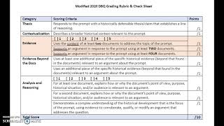 WHAP - DBQ Rubric 2020 Exam