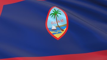 Flag of Guam waving in the wind - Flag animation - Motion background - 4K UHD