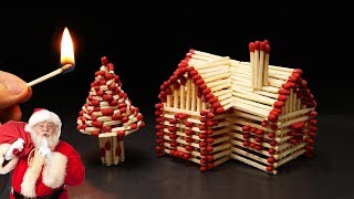 Christmas DIY , Build a Match House for Santa :)