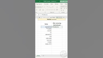 Excel formula to remove digits after decimal point