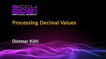 Processing Decimal Values - Dietmar Kühl [ ACCU 2021 ]
