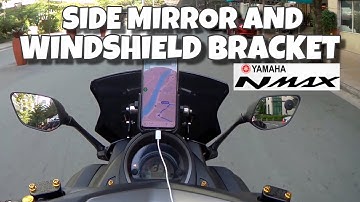 INSTALLATION OF SIDE MIRROR AND WINDSHIELD BRACKET FOR YAMAHA NMAX ABS 2019