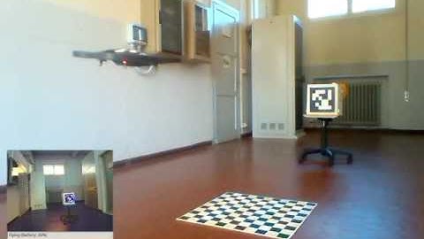 ARDrone 1.0, autonomous flight: Tag detection and landing