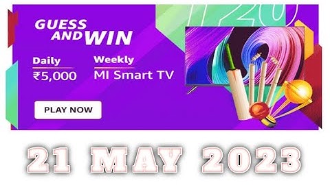 Amazon Funzone Guess and Win Quiz Answers Today| 21 May 2023|  @dailyquiztime #amazon #amazonfunzon