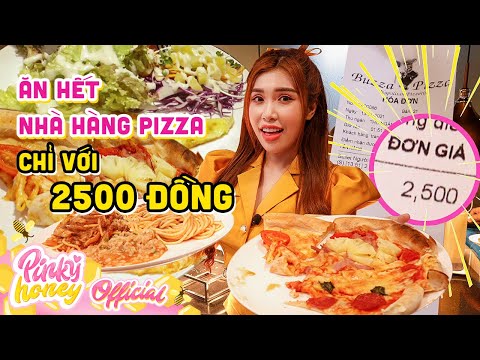 ĂN HẾT NHÀ HÀNG PIZZA CHỈ VỚI 2500 ĐỒNG | Buffet Buzza Pizza Tính Tiền Theo Phút | PINKY HONEY