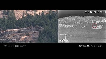 Best Long Range HD CCTV and Thermal  Infare  Zoom PTZ Surveillance  Camera Demo at 4km 150mm Thermal